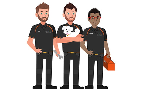 Character Illustrations for heating engineers