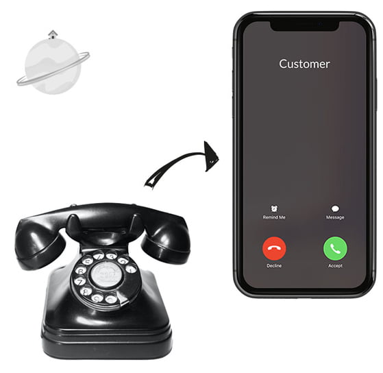 Landline to mobile phone calls system