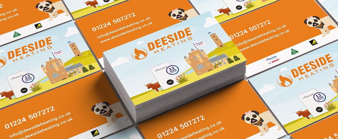 Deeside Heating Business Card Design