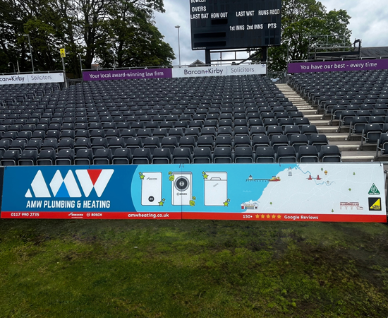 Gloucester cricket ground billboard AMW