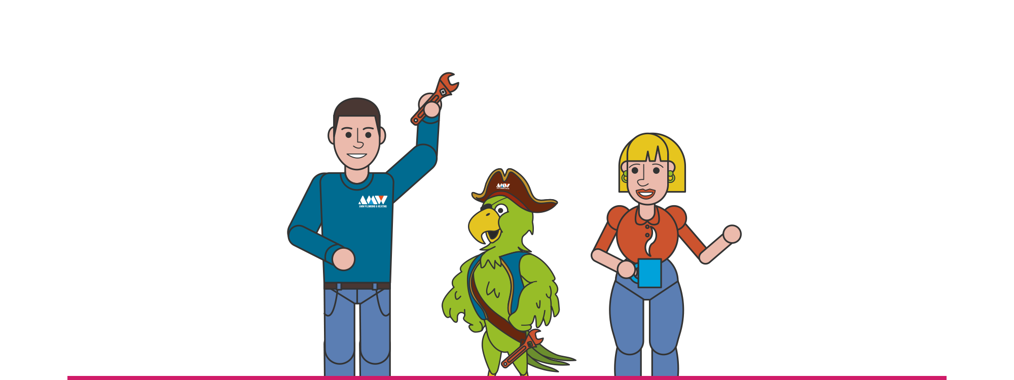 Bespoke character illustrations WigWag