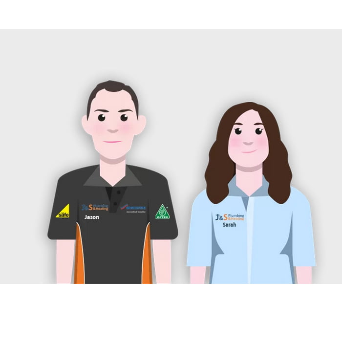 J&S Plumbing and Heating characters design by WigWag Nottingham