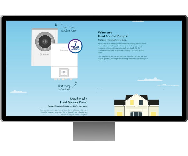 Heat Pump Webpage Mockup