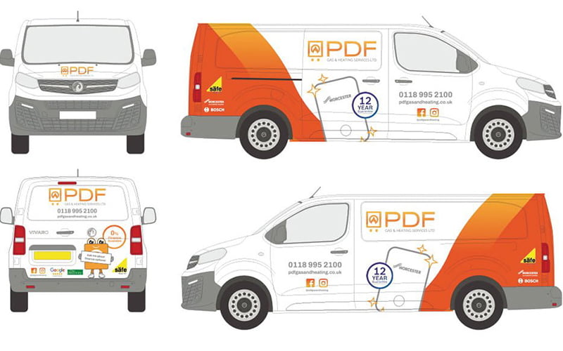 PDF gas and heating van design layout by WigWag Nottingham
