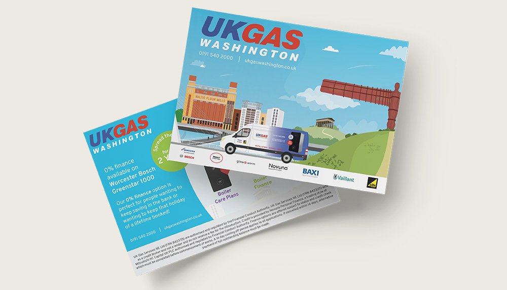 WigWag post card design experts Nottingham UK Gas