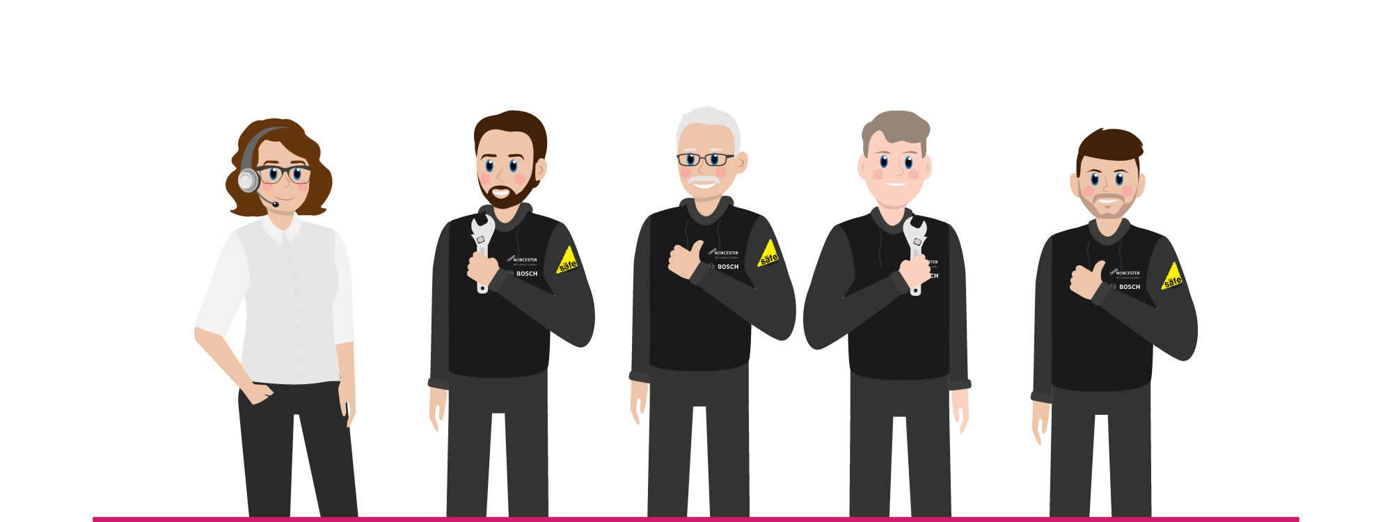 Bespoke character illustrations WigWag