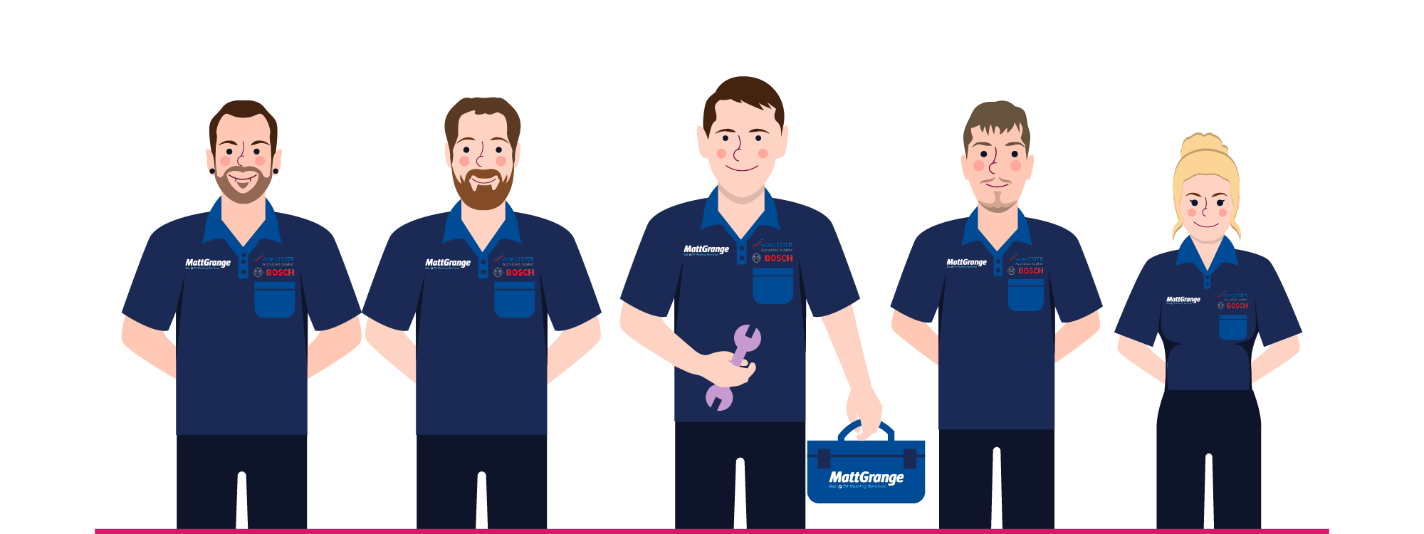 Bespoke character illustrations WigWag
