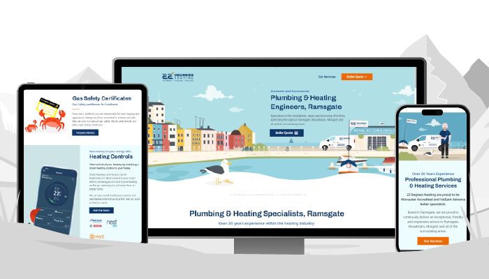 WigWag specialist website design 22 Degrees Heating