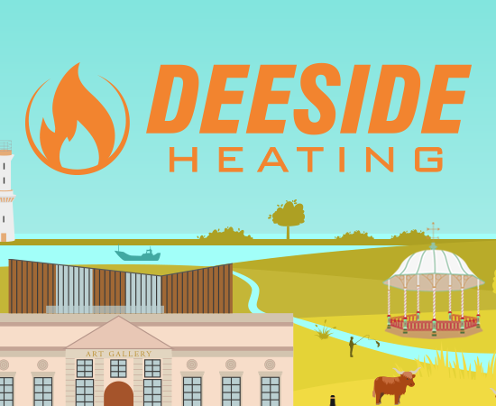 Bespoke logo design Deeside Heating by WigWag