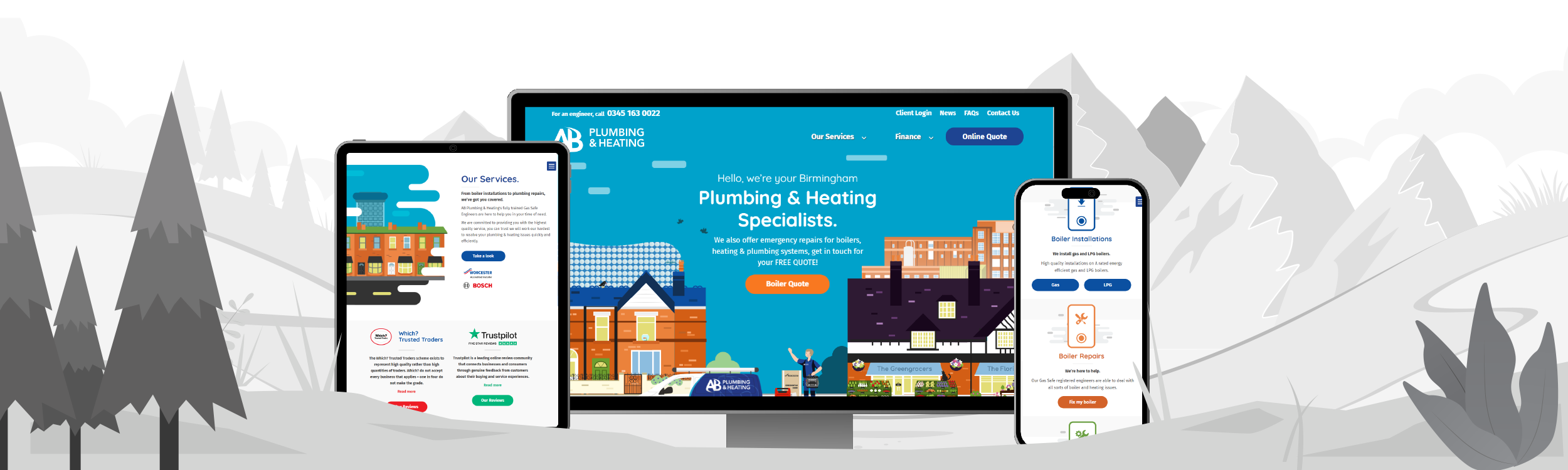 WigWag specialist website design AB Plumbing & Heating