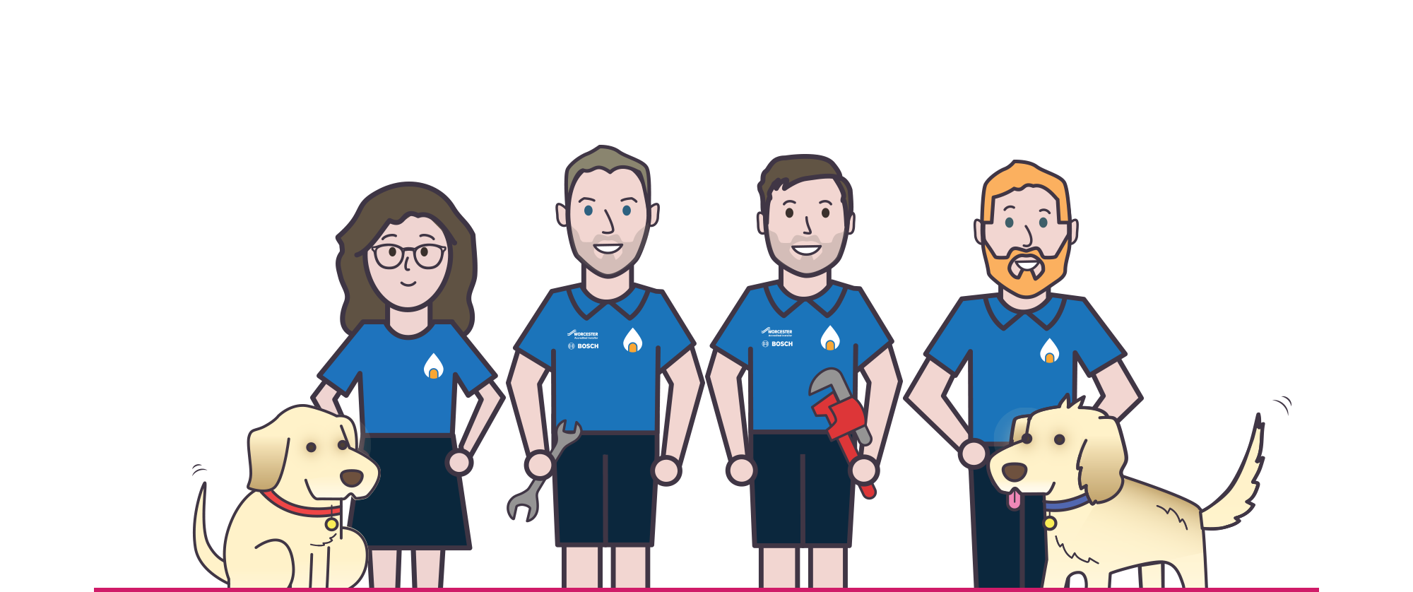 Bespoke character illustrations WigWag