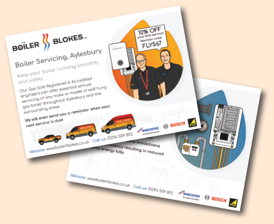Leaflet design WigWag The Boiler Blokes