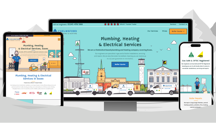 WigWag specialist website design Chelmsford Plumbing & Heating