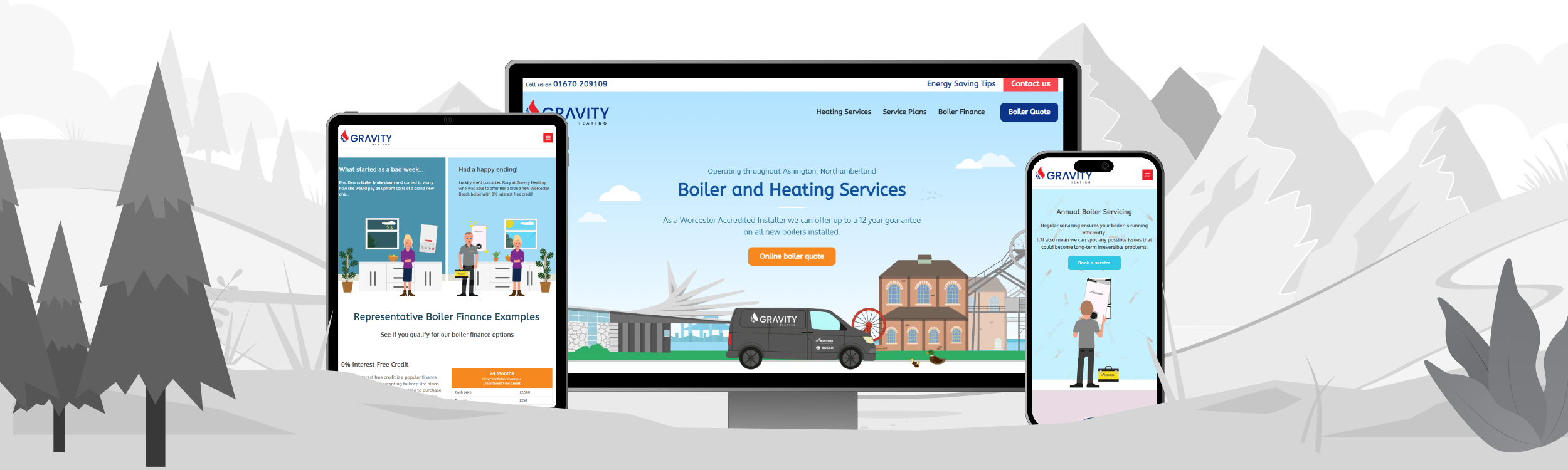 WigWag specialist website design Gravity Heating