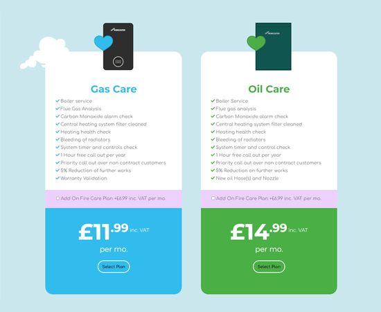 Bespoke Care Plan Website Page