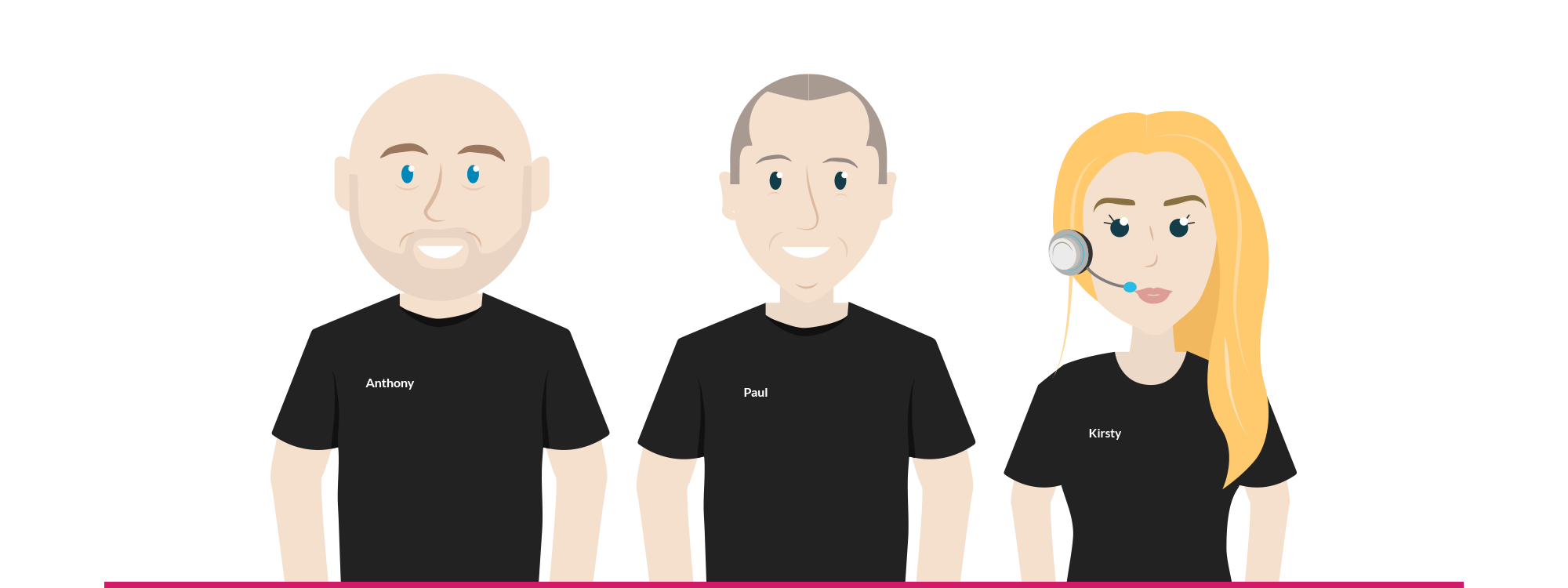 Bespoke character illustrations WigWag