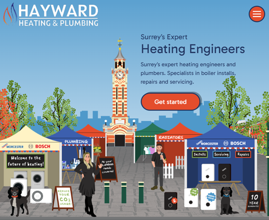 Bespoke website design Hayward Heating