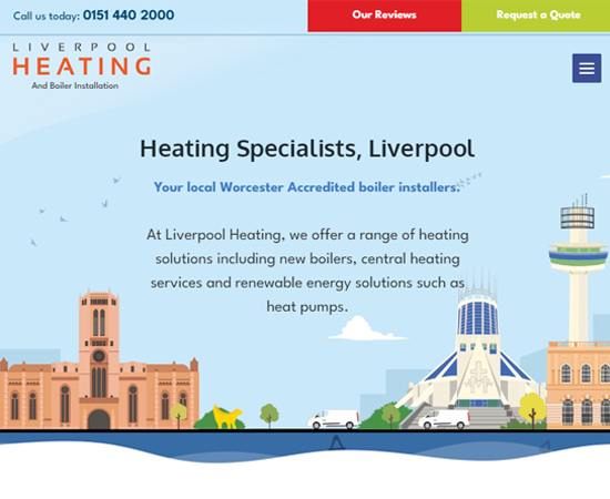 Bespoke website design Liverpool Heating