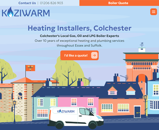 Koziwarm bespoke new website