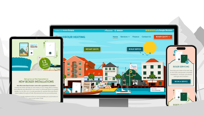 Multiple screens website design