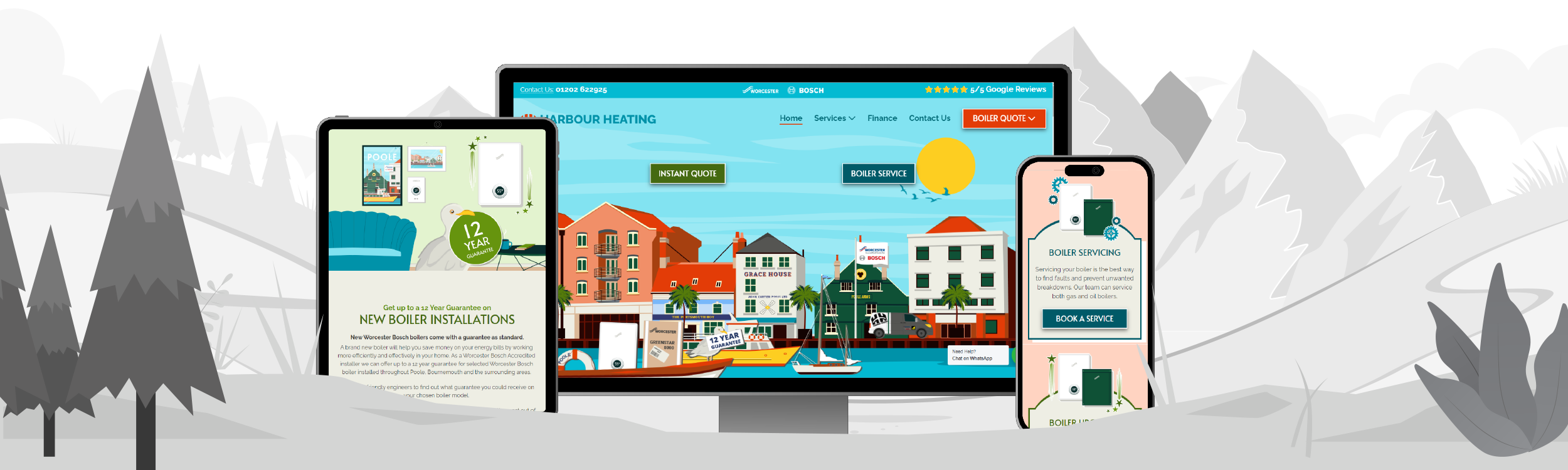 Multiple screens website design