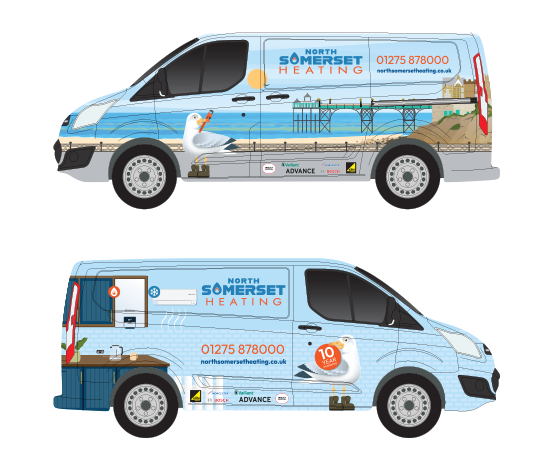 North Somerset bespoke van illustrations