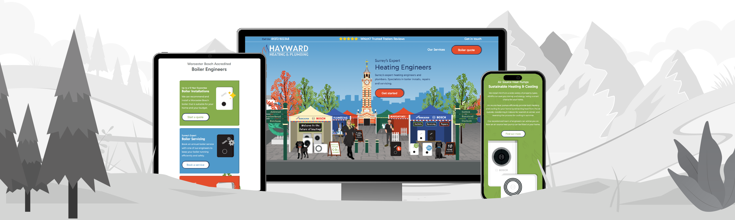 Screens desktop Hayward Heating