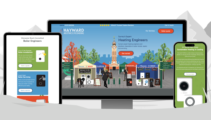 Screens mobile Hayward Heating