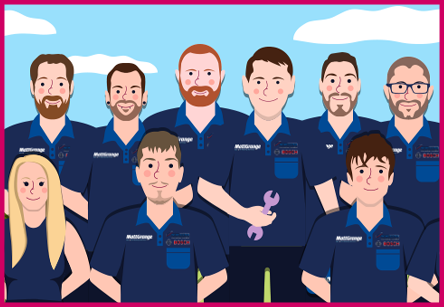 Bespoke team illustrations WigWag