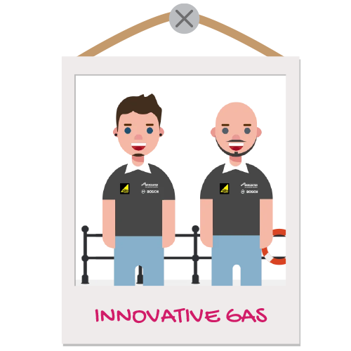 Innovative gas team illustration
