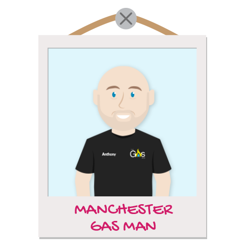 Manchester gas man team illustration