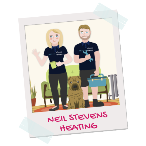 Neil Stevens heating team illustration