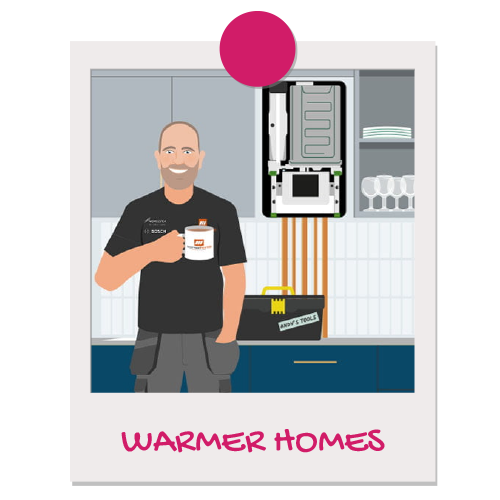 Warmer Homes team illustration