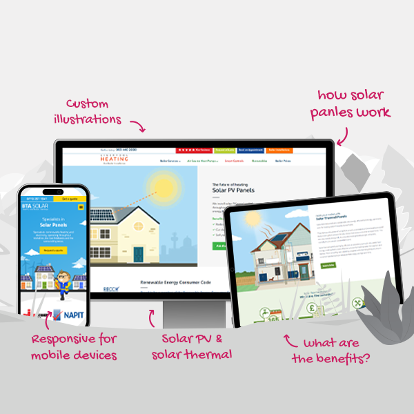 Bespoke solar panel webpages WigWag