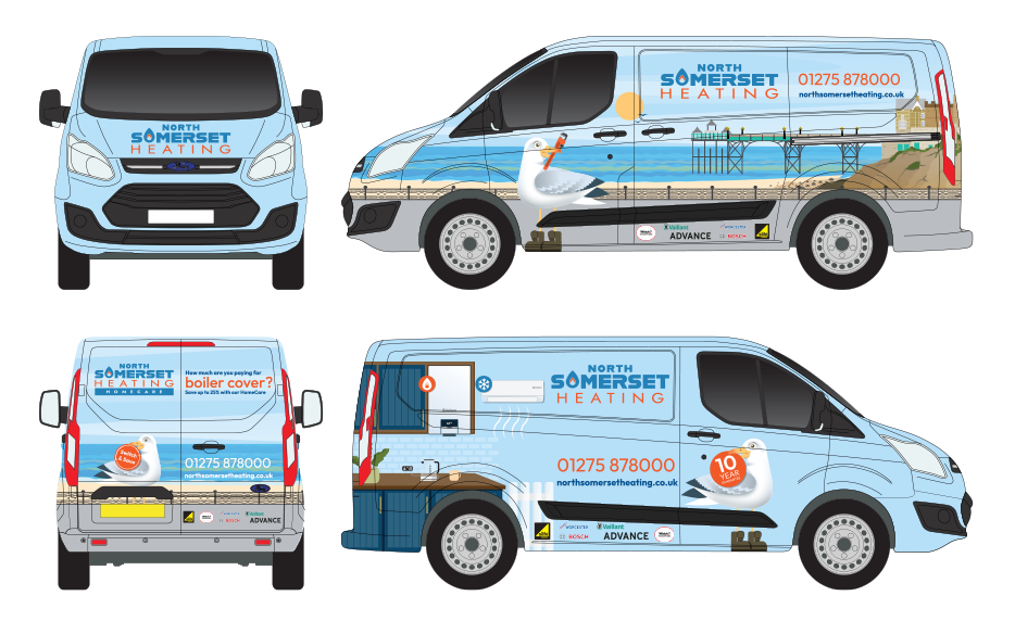 Northsomerset bespoke van illustrations