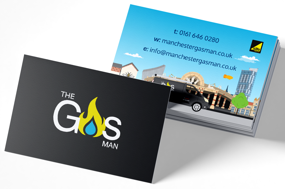 The Gas Man business cards WigWag