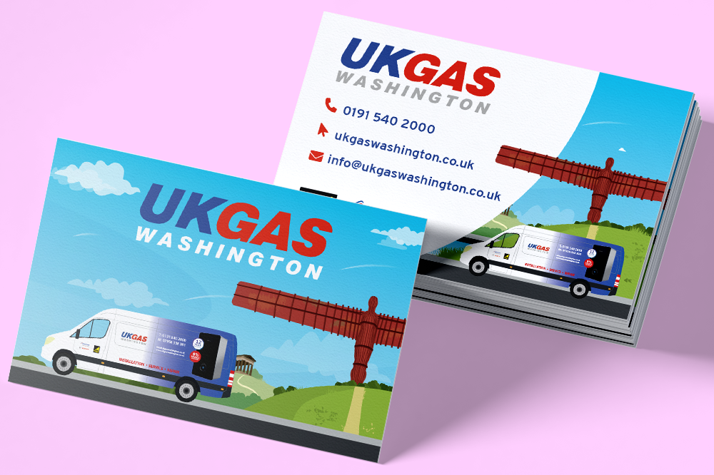 UK Gas Washington business cards WigWag