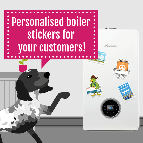 Bespoke boiler stickers for heating engineers