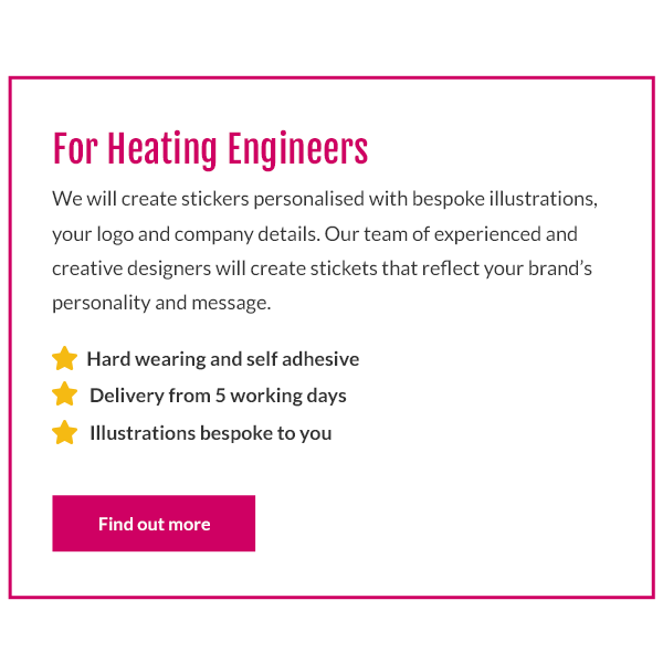 Boiler sticker benefits