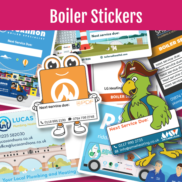 Personalised boiler stickers WigWag