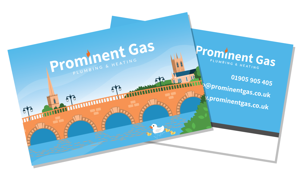 Prominent gas post cards