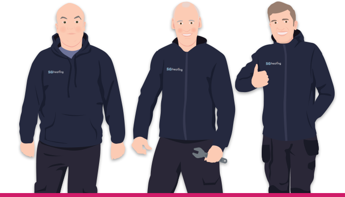 Bespoke character design SG Heating mobile