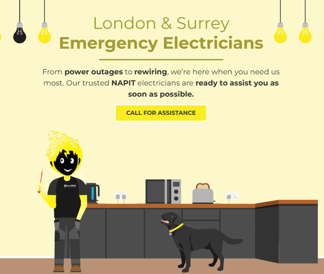 Bespoke websites for electricians