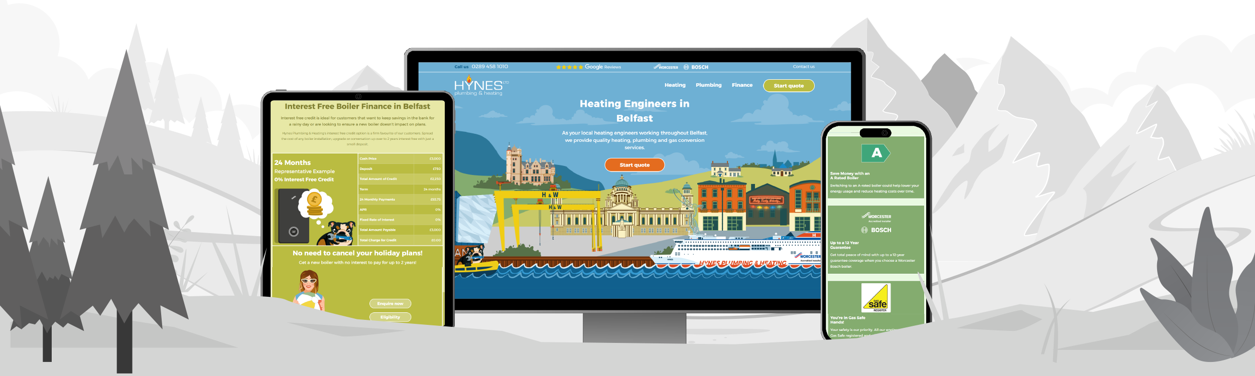 Hynes bespoke website design
