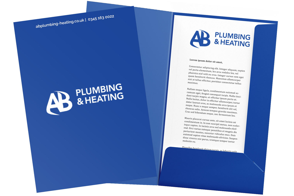 AB Plumbing A4 folder