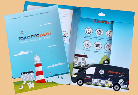 Bespoke a4 folders for trades