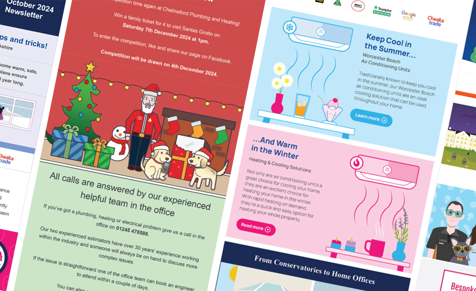 Company newsletters for the trades