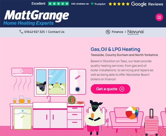 Matt Grange bespoke website