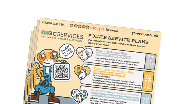 Promote boiler service plans with print