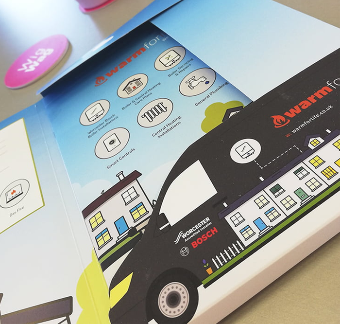 Warm for life custom a4 brochure